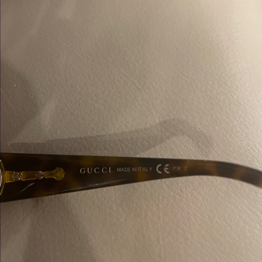 Gucci Brown Havana GG 3132/S Shell Bamboo color Horsebit Rectangular Sunglasses - Picture 5 of 9